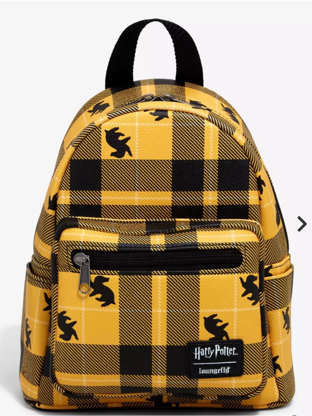 Loungefly Harry Potter Hufflepuff Plaid Mini Backpack EUC